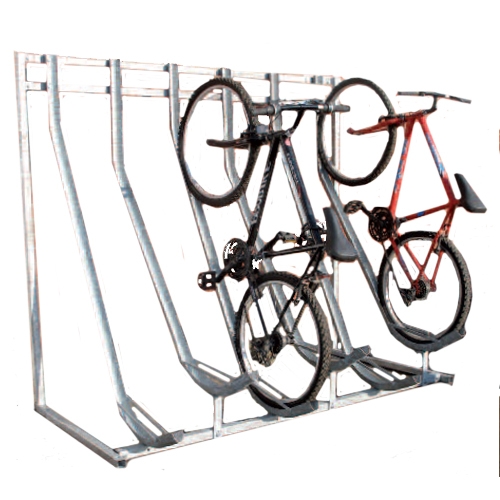 Semi vertical cycle rack: free standing