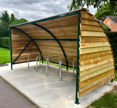 Alpine Wooden Bike Shelter