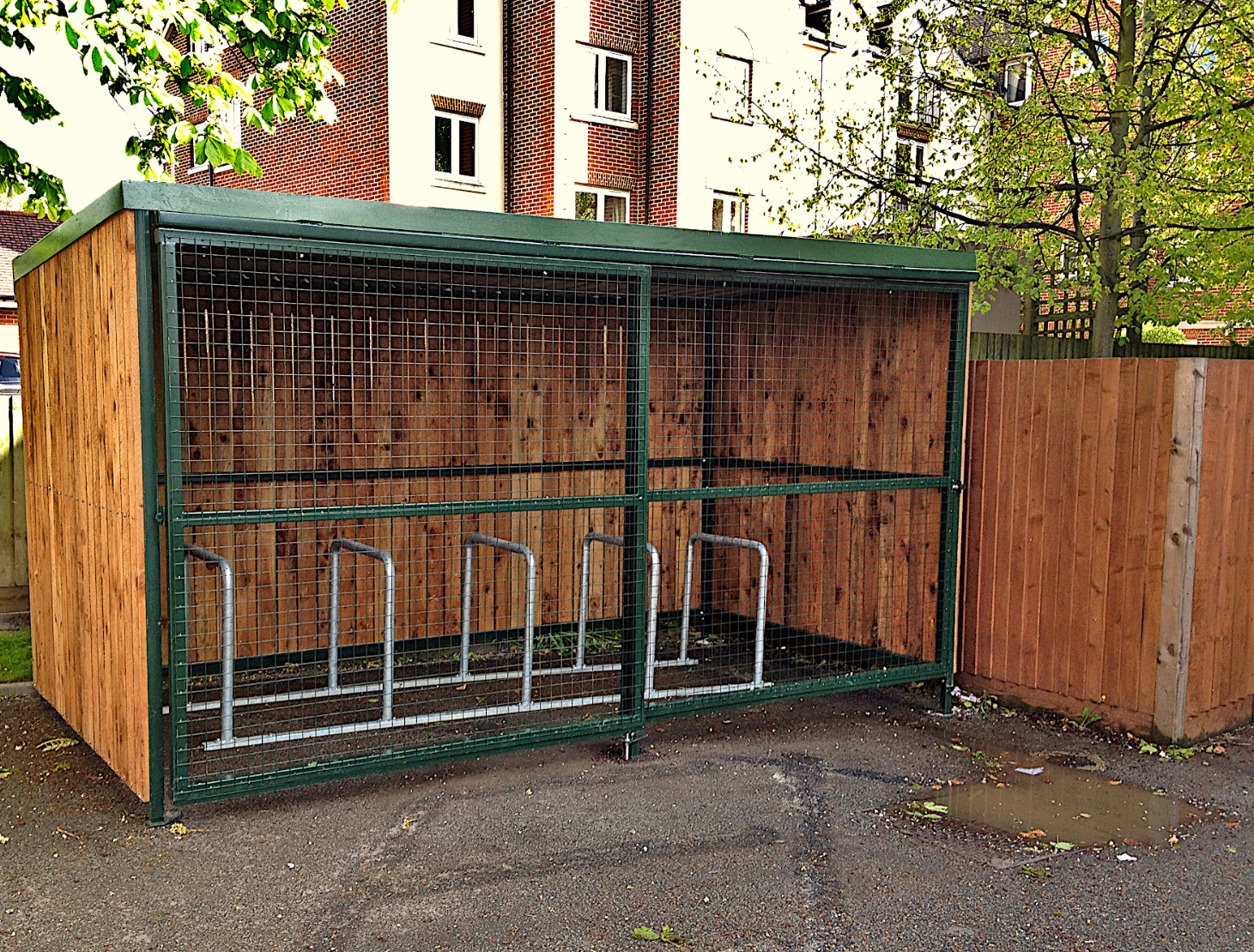 Image of a Bike Dock Solutions 10 Space Timber Clad Bike Sheldter