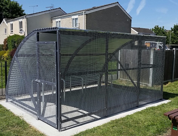 Image of a Bike Dock Solutions New York Bike Shelter