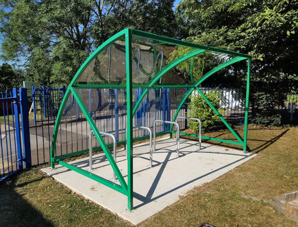 Image of a Bike Dock Solutions New York Bike Shelter